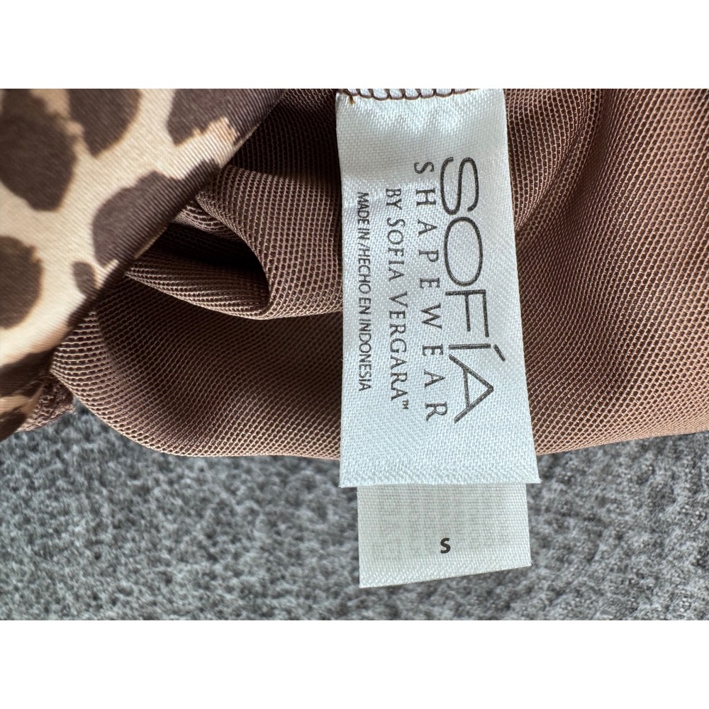 Sofia Vergara Shapewear Leopard Print‎ Sculpting Corset Bodysuit Brown Small NWT - Picture 2 of 8
